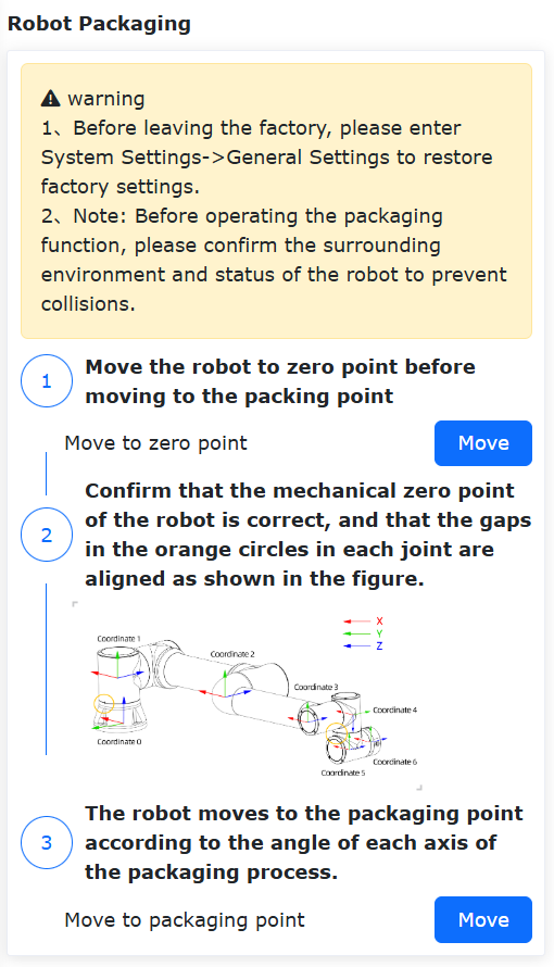 Robot's Packing Posture